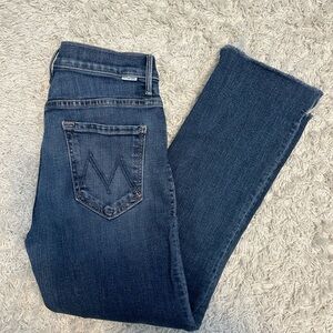 MOTHER Blue Straight Leg Jeans